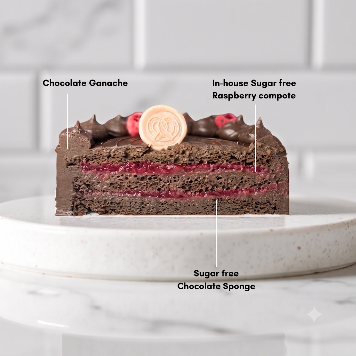 Sugar-Free Chocolate Raspberry Cake
