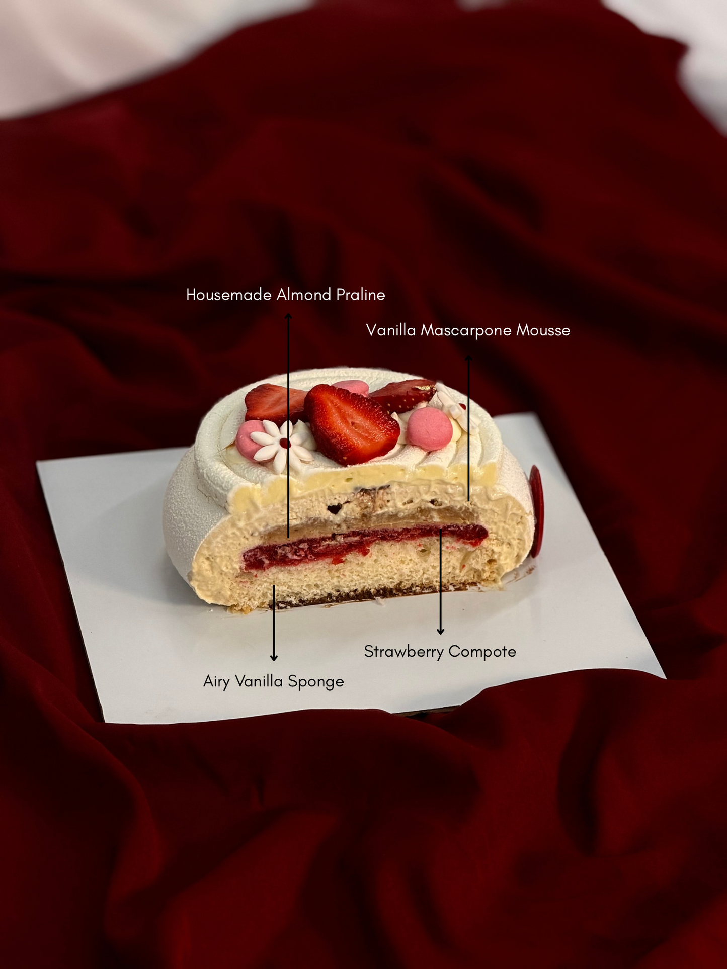 Strawberry Almond Gateau