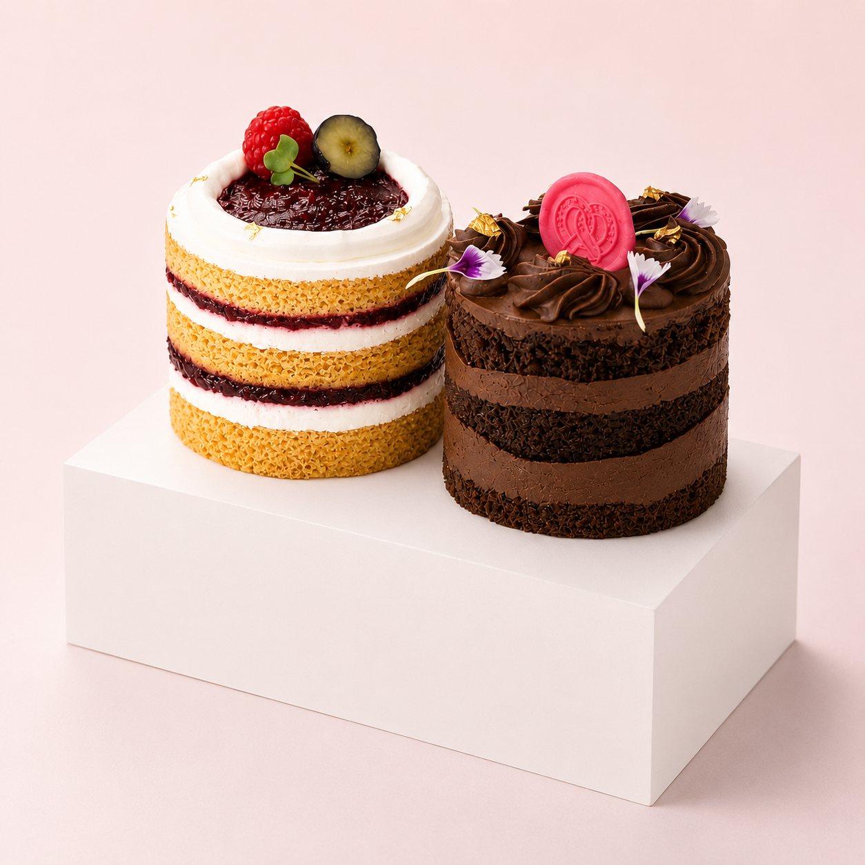 Sugar-Free Chocolate & Mixed Berry Mini Cake Combo