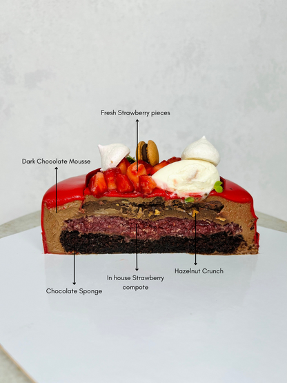 Strawberry Hazelnut Gateau