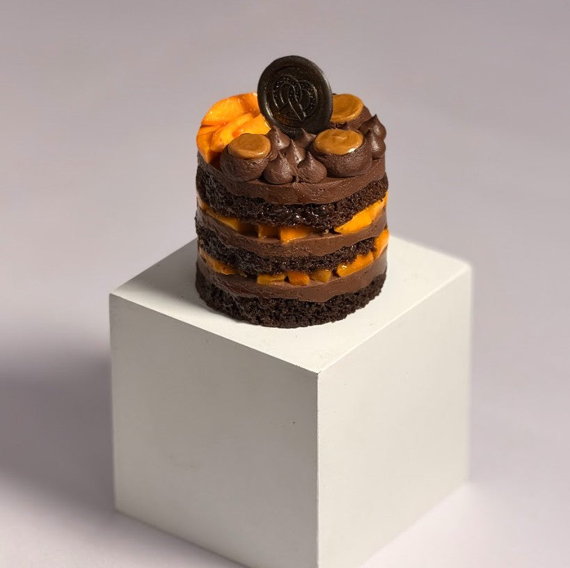 Mini Mango, Chocolate & Biscoff Cake