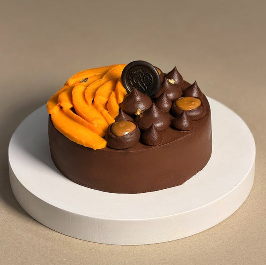 Mango, Biscoff & Chocolate Cake