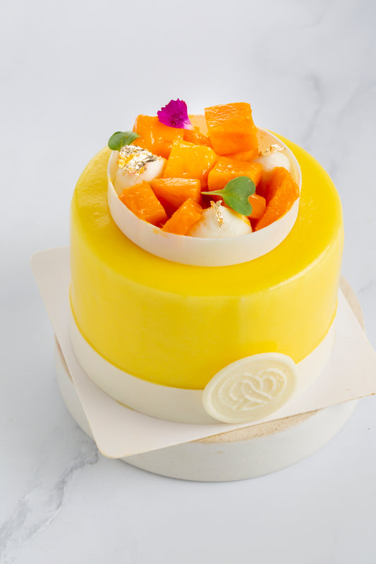 Mango Almond Petit Gateau.