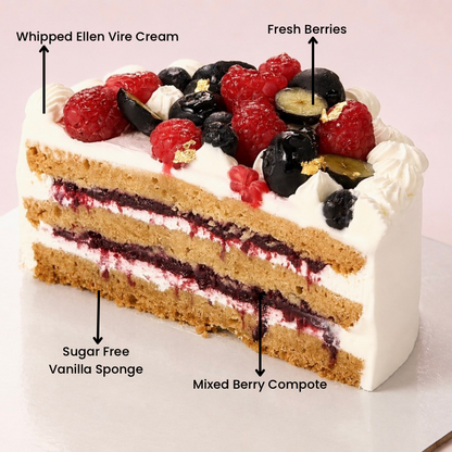 Mixed Berry Cake (Sugar-Free & Gluten-Free)