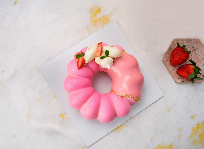 Strawberry Mascarpone & Ruby Crunch Gateau