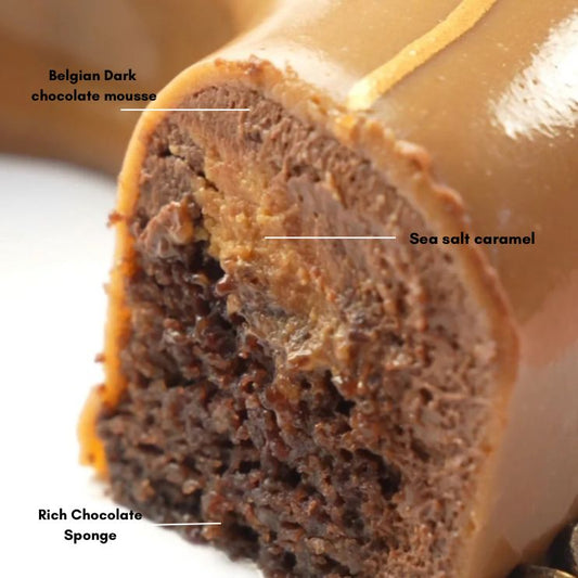 Sea Salt Caramel and Dark Chocolate Cake