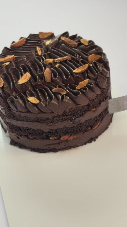 Chocolate Almond Nougat Cake (Gluten-Free, & Refined Sugar Free)