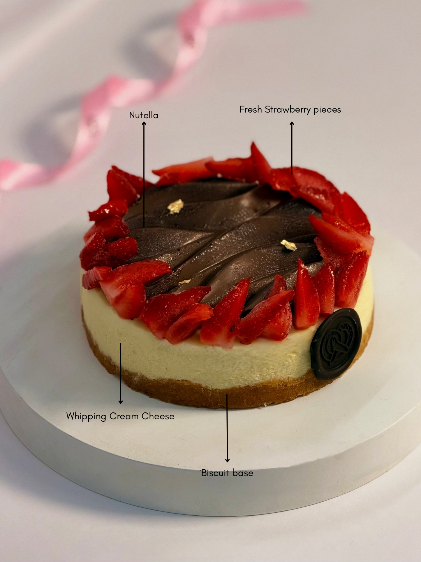 Strawberry Nutella Cheesecake