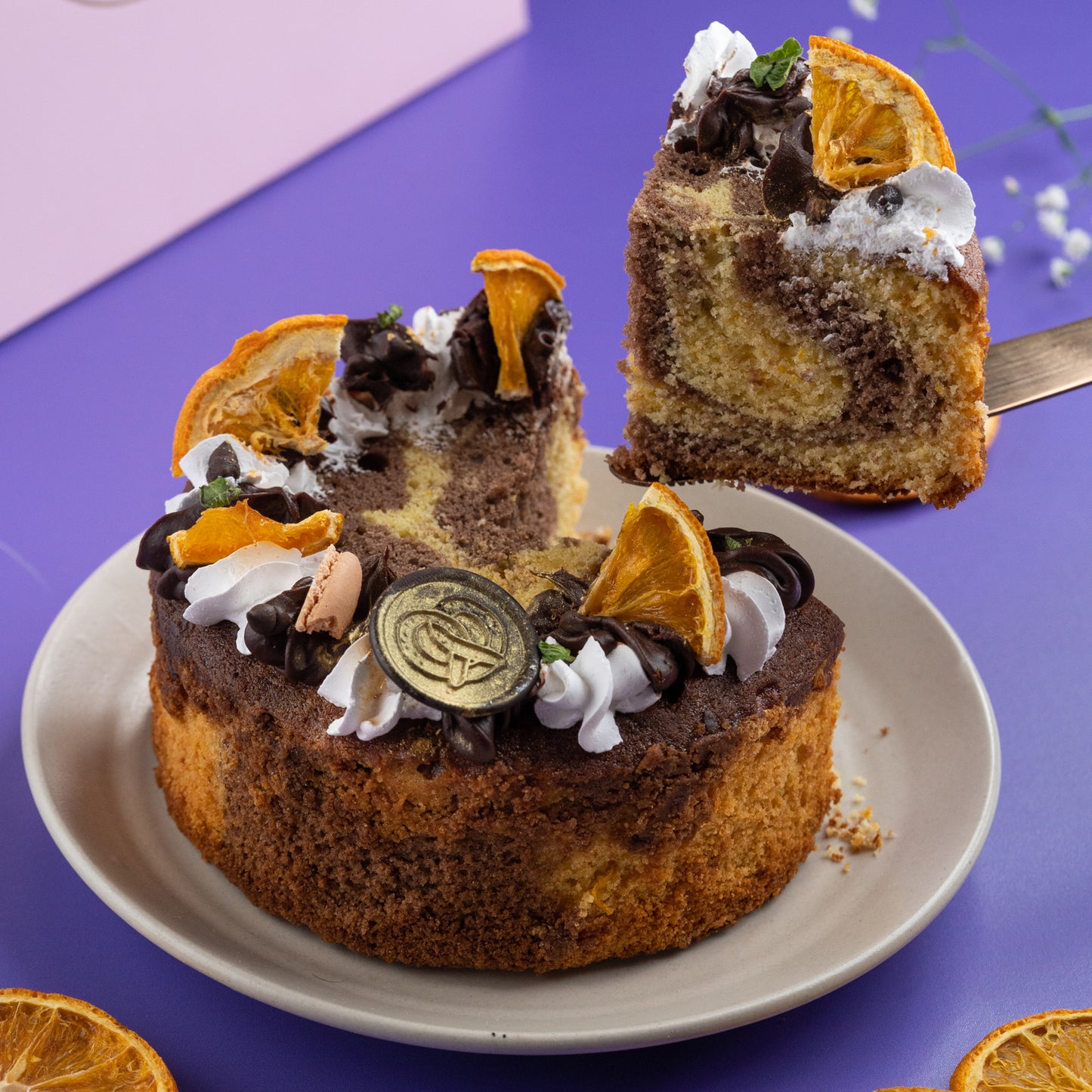 Orange and chocolate tea cake