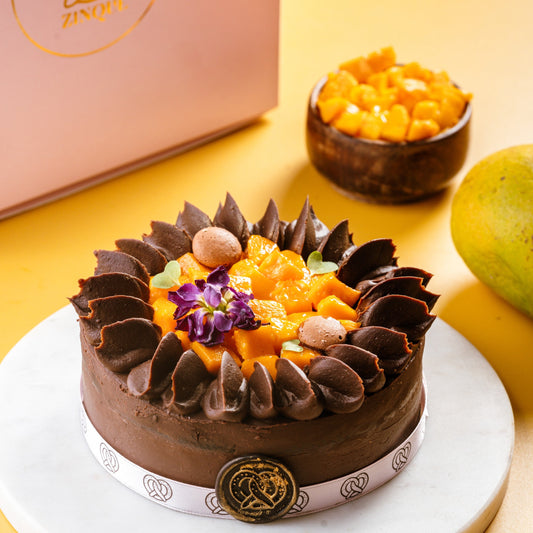 Zinque's Mango, Biscoff & Chocolate Cake
